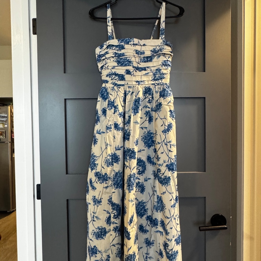 The A&F Emerson Poplin Wide Strap Midi Dress | Brand New With Tags 🏷️ - Picture 2 of 6